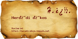 Herédi Ákos névjegykártya